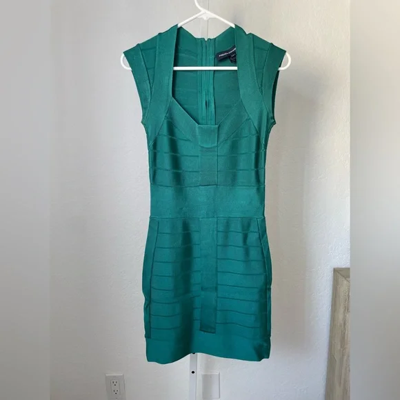 green emerald velvet dress Analu Green Fitted Bandage Dress  Peri Addict